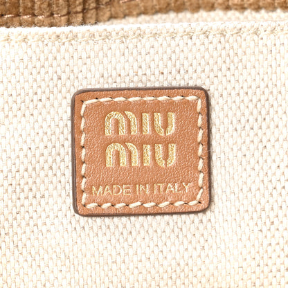 Miu Miu Corduroy Soft Mini Backpack Cannella 6 of 9
