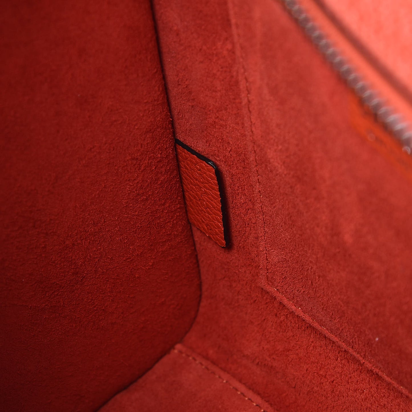 Drummed Calfskin Nano Luggage Vermillion