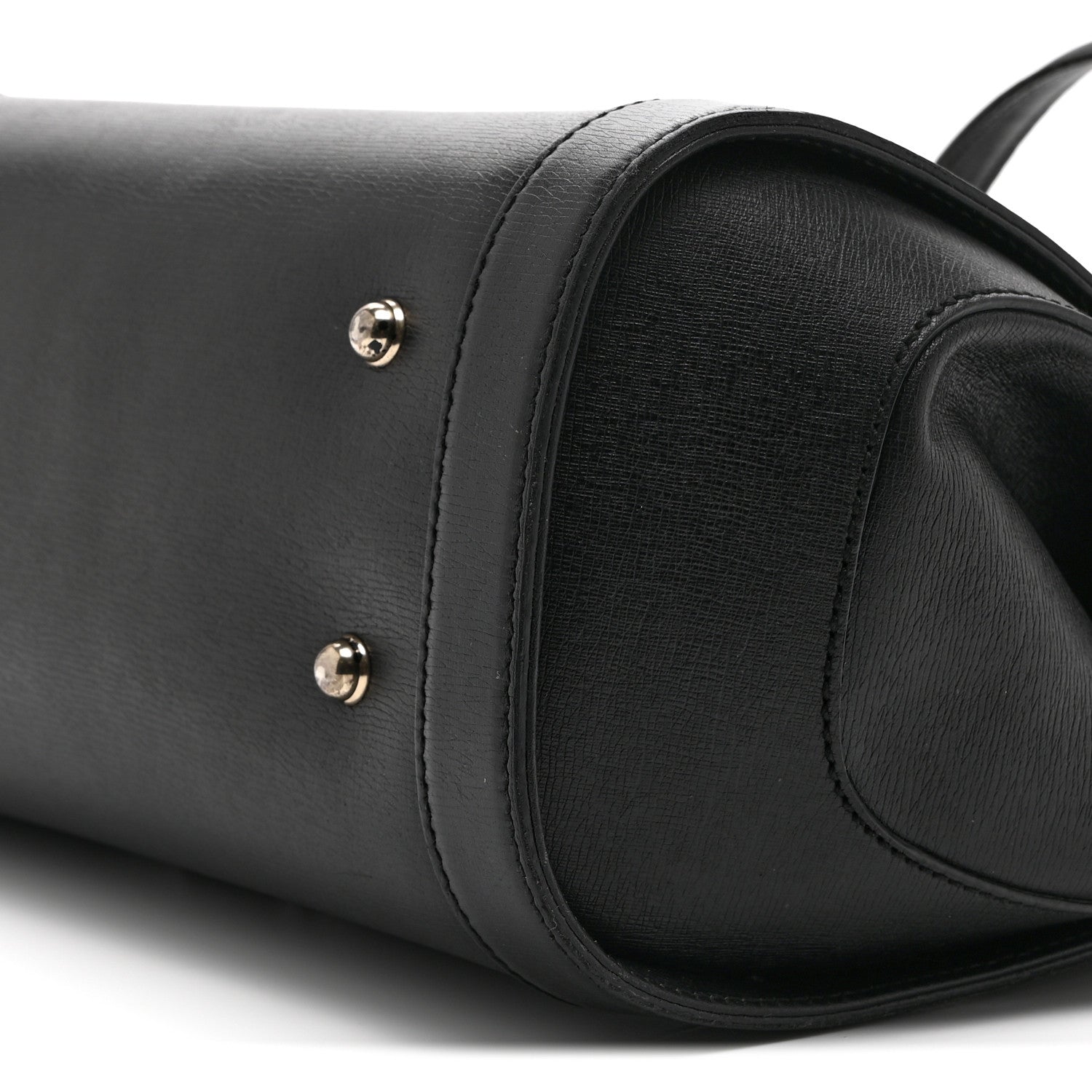 Gucci Calfskin Bamboo Bullet Top Handle Bag Black 11 of 11