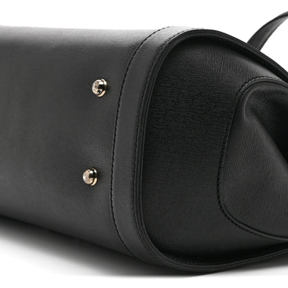 Gucci Calfskin Bamboo Bullet Top Handle Bag Black 11 of 11