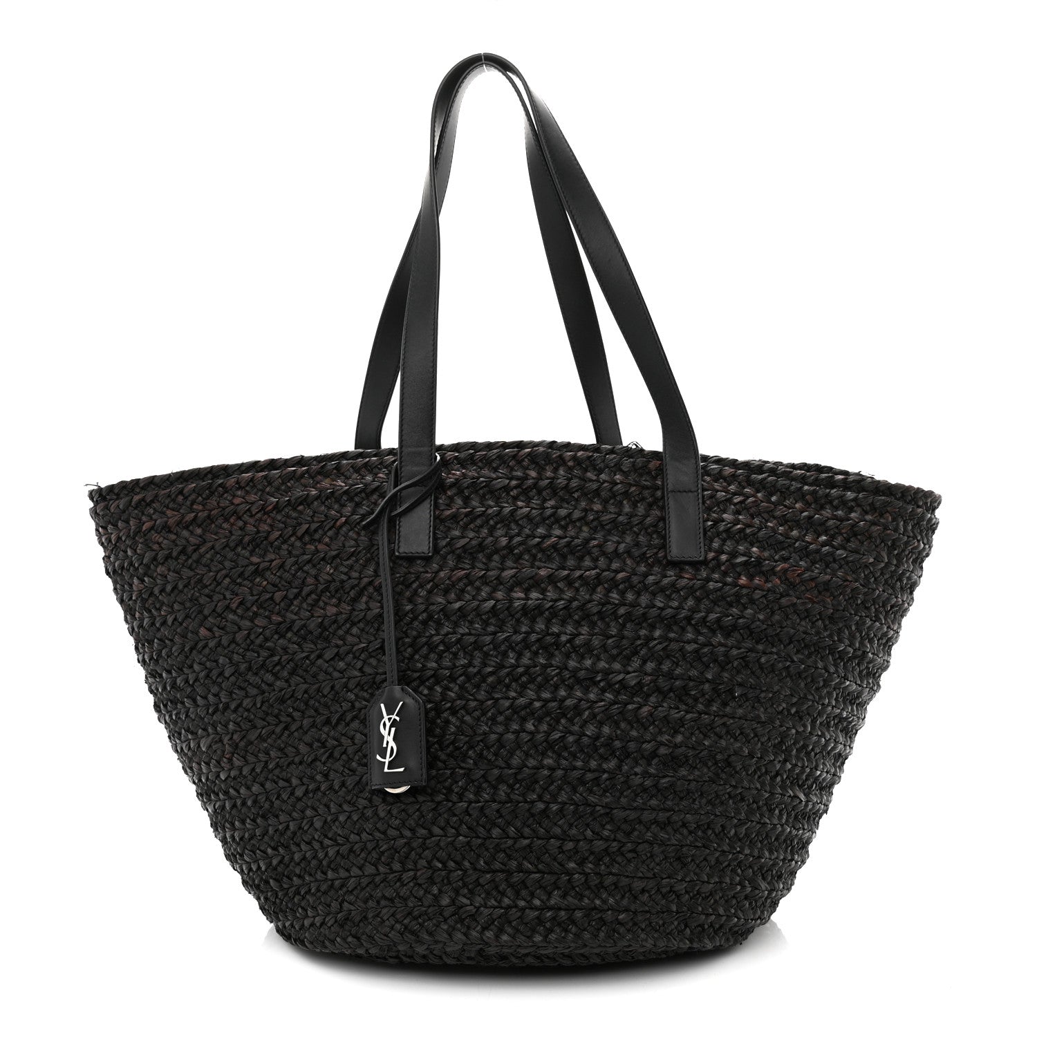 Saint Laurent Raffia Medium Panier Bag Black 1 of 10