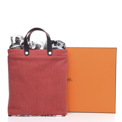 Hermes Canvas Taurillon Silk Petit H Tote Multicolor 9 of 9