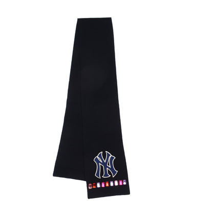 Gucci X MLB Wool Crystal NY Yankees Scarf Black 2 of 3