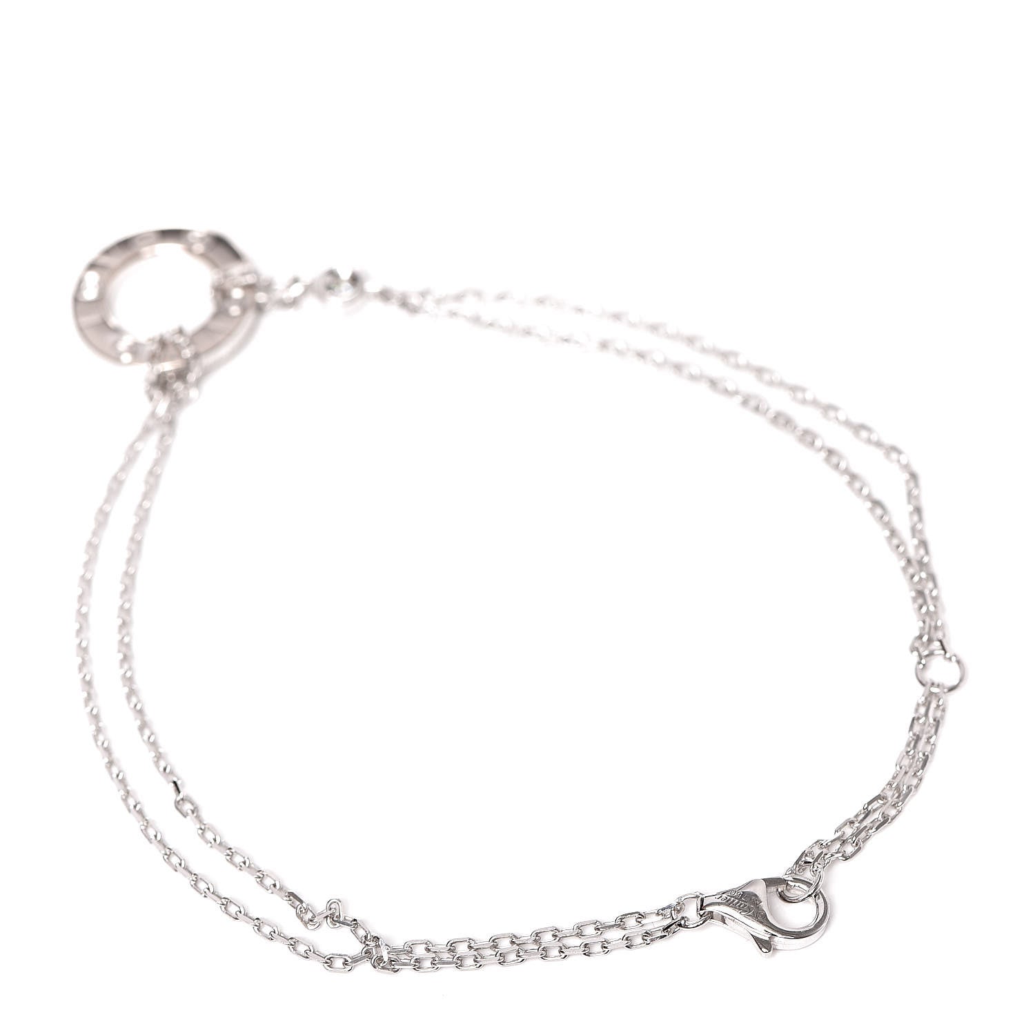 Cartier 18K White Gold Diamond LOVE Bracelet 3 of 5