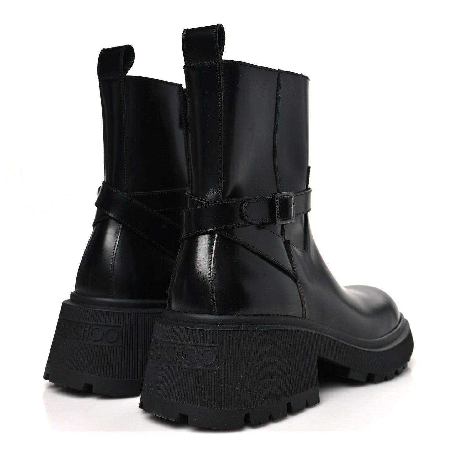 Calfskin Conny Flat Combat Boots 40 Black