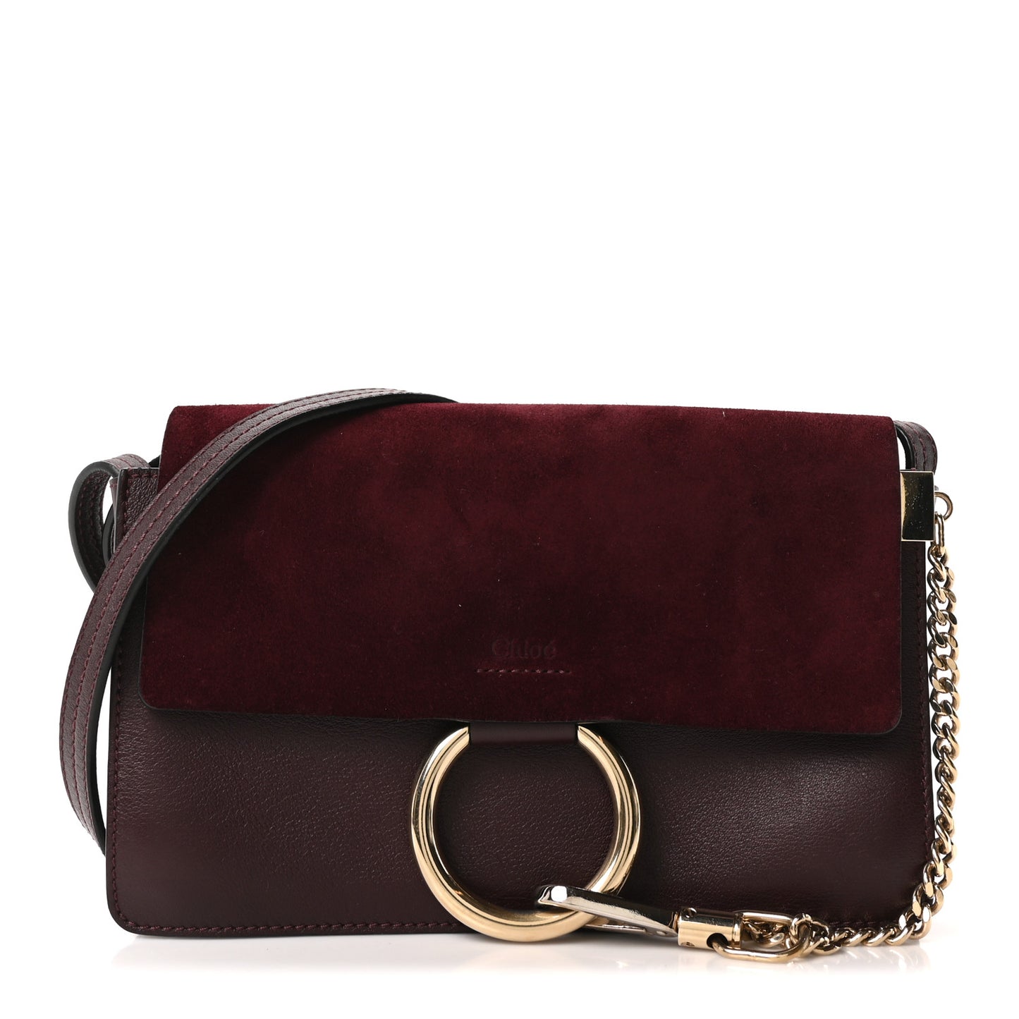 Suede Calfskin Small Faye Shoulder Bag Intense Violine