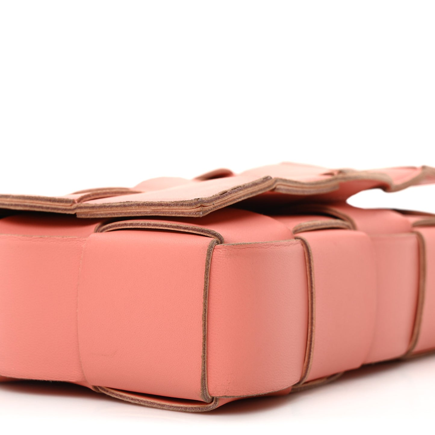 Lambskin Maxi Intrecciato Cassette Crossbody Bag Tangerine