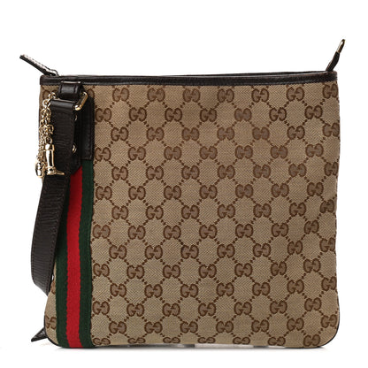 Gucci Monogram Web Jolicoeur Charms Messenger Dark Brown 1 of 11