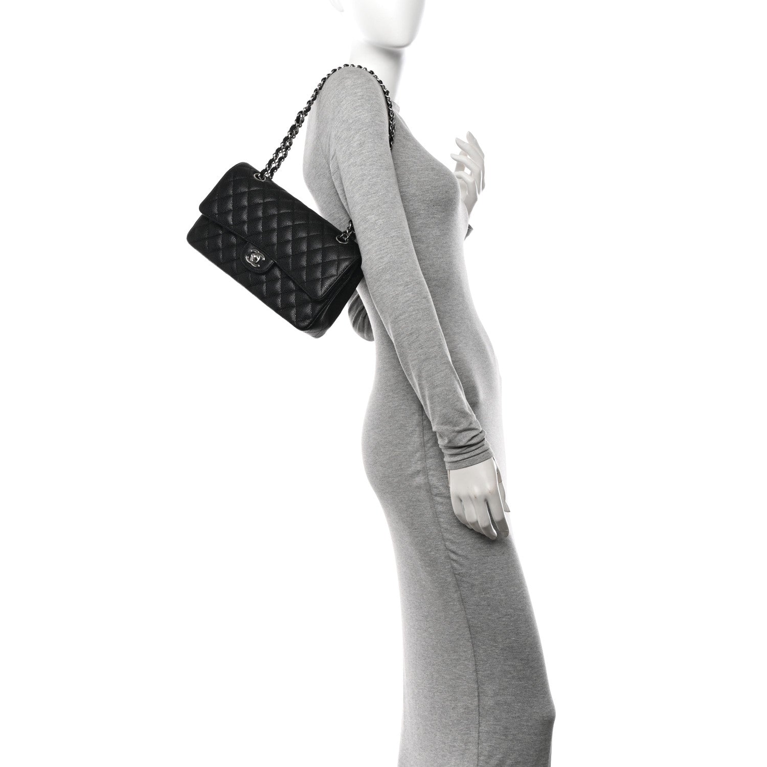 Chanel Caviar Quilted Medium Double Flap Black 2 of 11