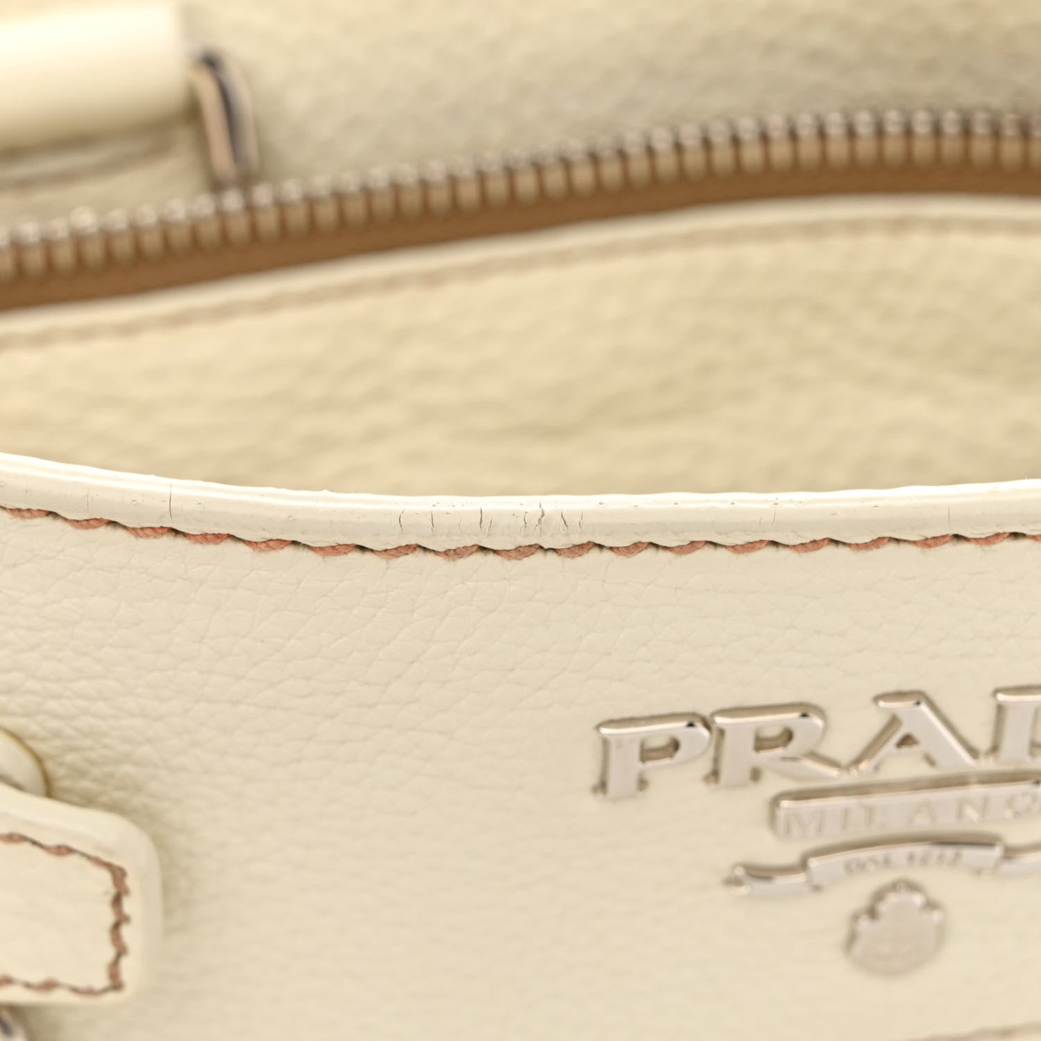 Prada Vitello Daino Shoulder Bag White 12 of 20