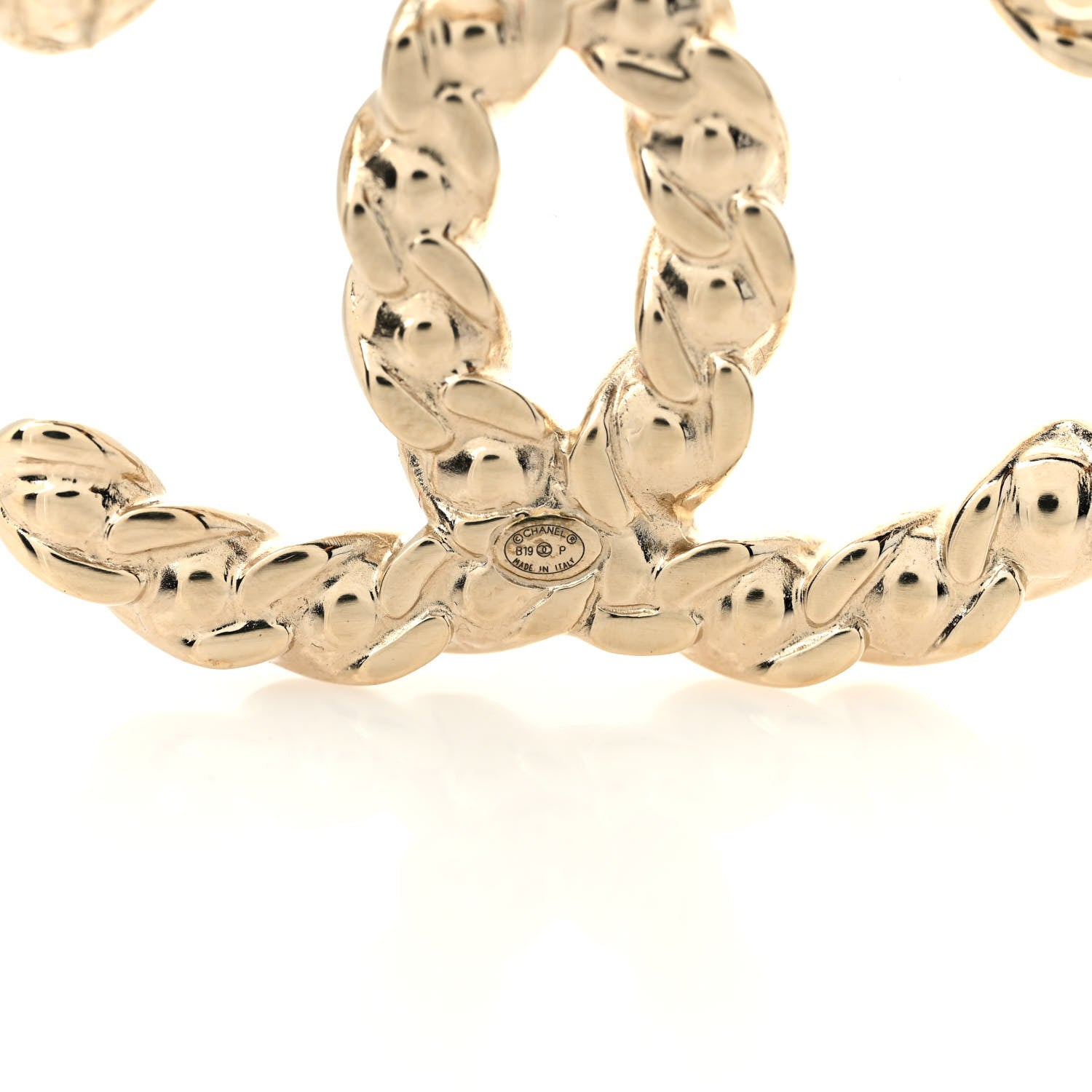 Chanel Crystal Pearls Coronation CC Brooch Gold 3 of 4