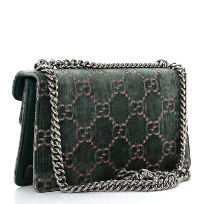 Gucci Velvet Moon Calfskin Crystal GG Monogram Small Dionysus Shoulder Bag Avio Dusty Pink Black Diamond 2 of 9