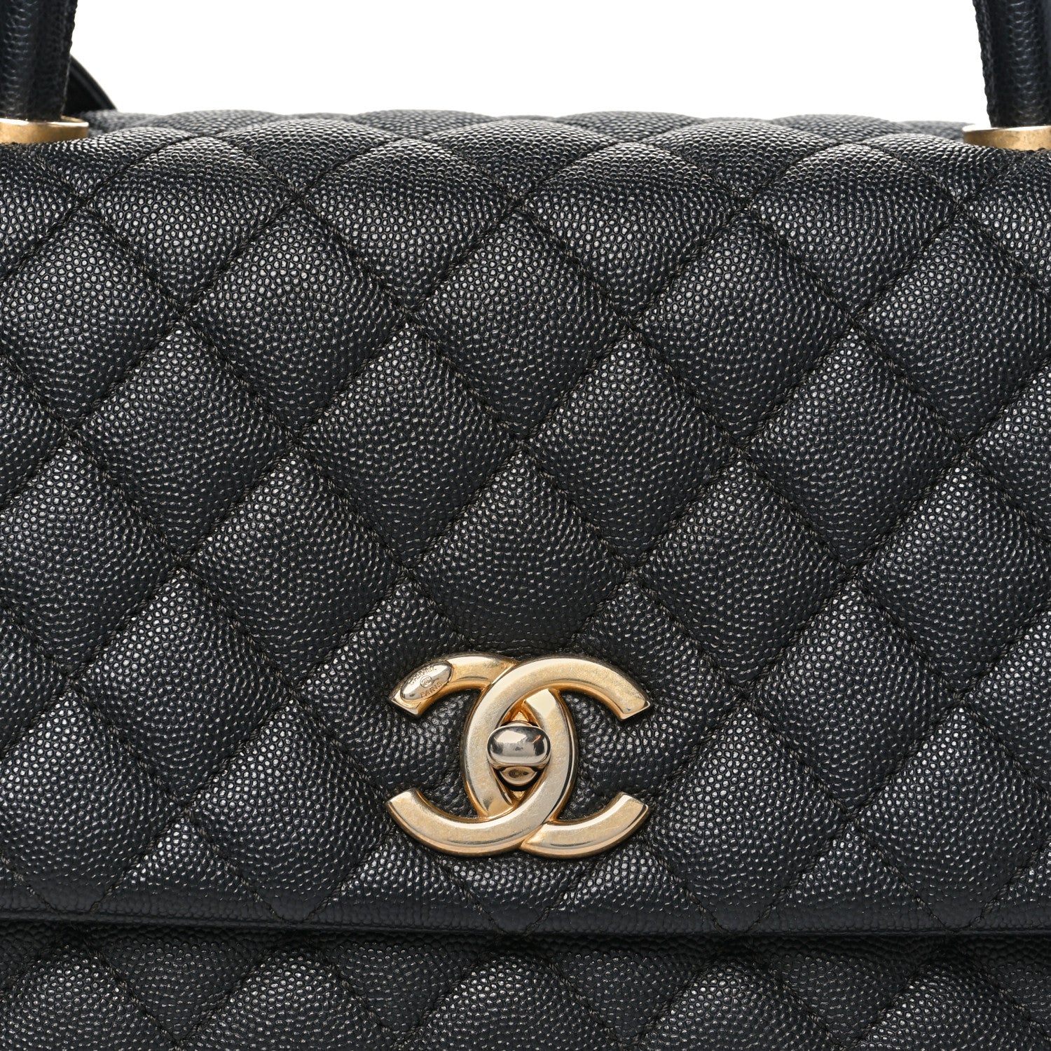 Chanel Caviar Quilted Small Coco Chain Handle Flap Black 7 of 10