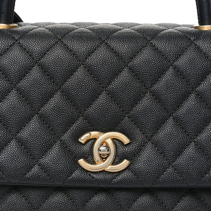 Chanel Caviar Quilted Small Coco Chain Handle Flap Black 7 of 10