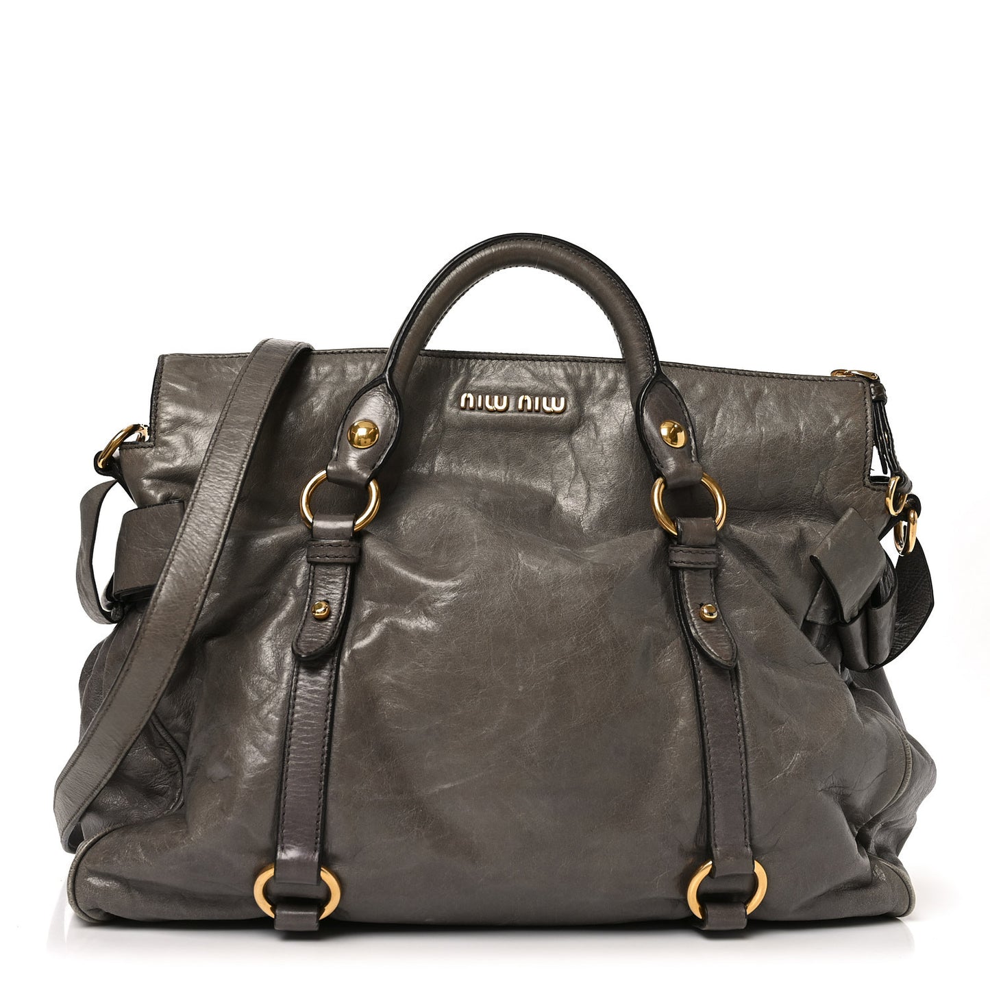 Vitello Lux Bow Bag Pomice
