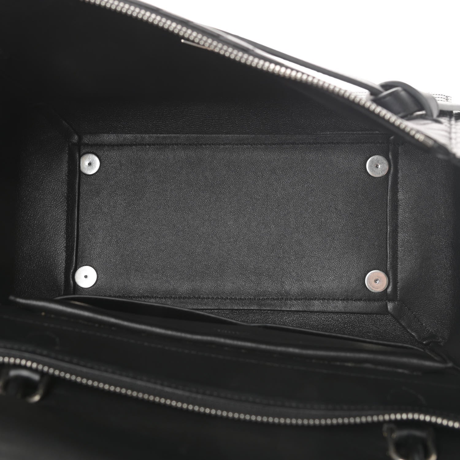 Celine Calfskin Diagonal Quilted Mini Belt Bag Black 6 of 16