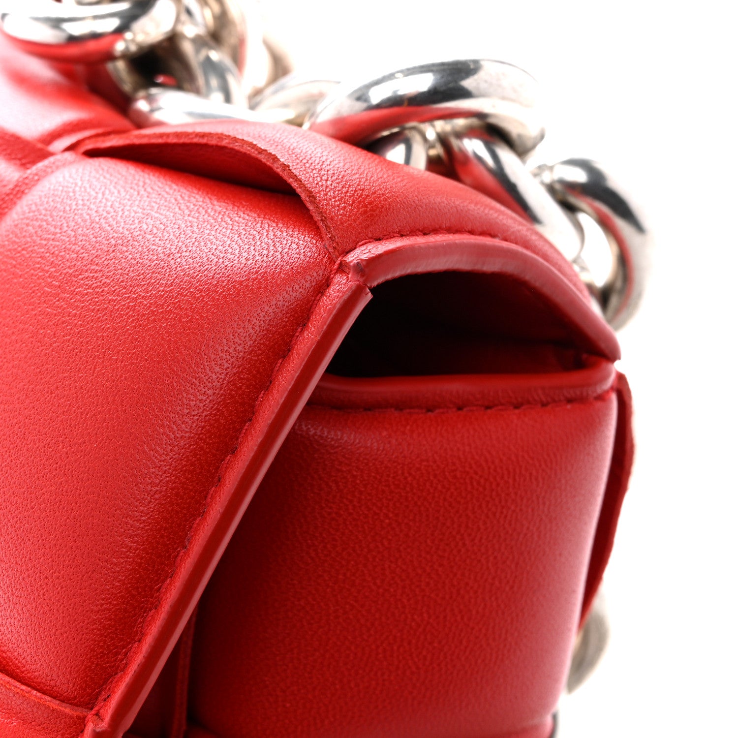 Bottega Veneta Lambskin Maxi Intreccio Padded Chain Cassette Crossbody Bag Nail Polish 12 of 12