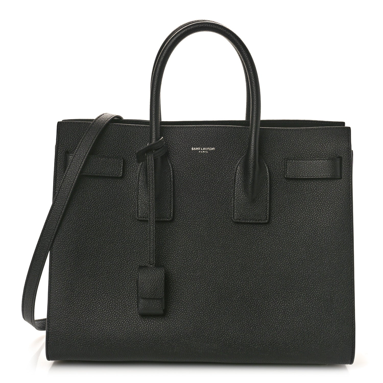 Saint Laurent Grained Calfskin Small Sac De Jour Black 1 of 11