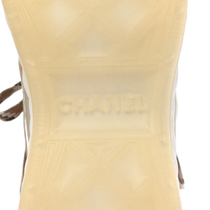Chanel Fabric Suede Womens CC Sneakers 40 Beige 6 of 9