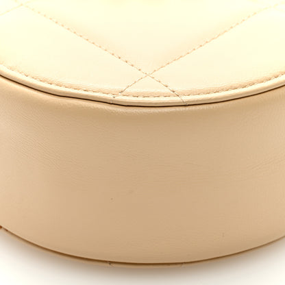 Chanel Lambskin Quilted Chanel 19 Round Clutch With Chain Beige 8 of 8