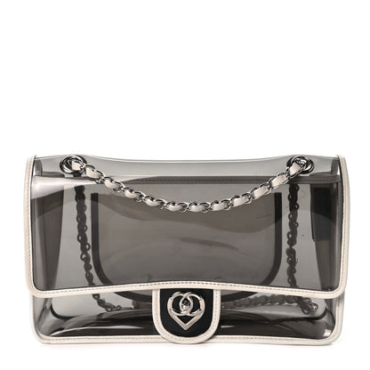 Chanel Lambskin Vinyl Large Naked Flap Silver 1 of 12