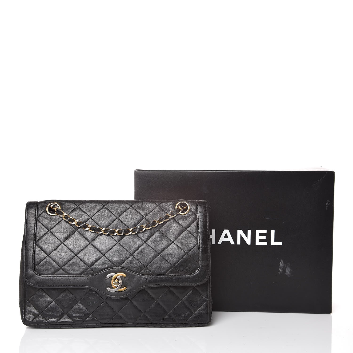 Chanel Lambskin Quilted Medium Double Flap Black 24 of 24