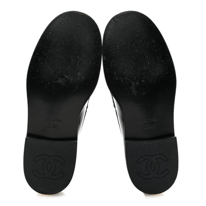 Chanel Calfskin Enamel Charms Mocassin Loafers 35.5 Black 6 of 9