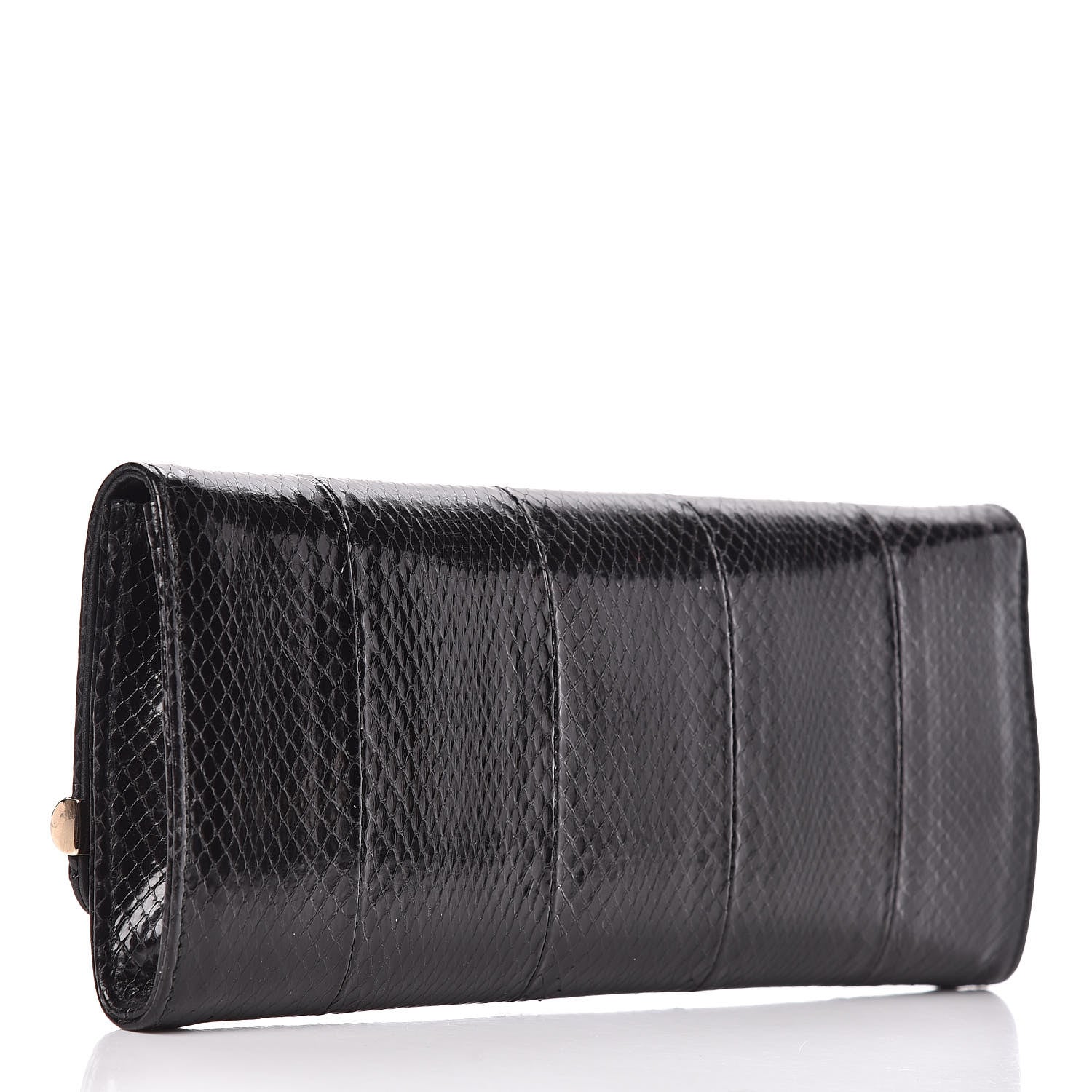 Gucci Snakeskin Broadway Clutch Black 3 of 13