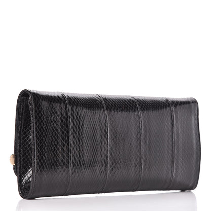 Gucci Snakeskin Broadway Clutch Black 3 of 13