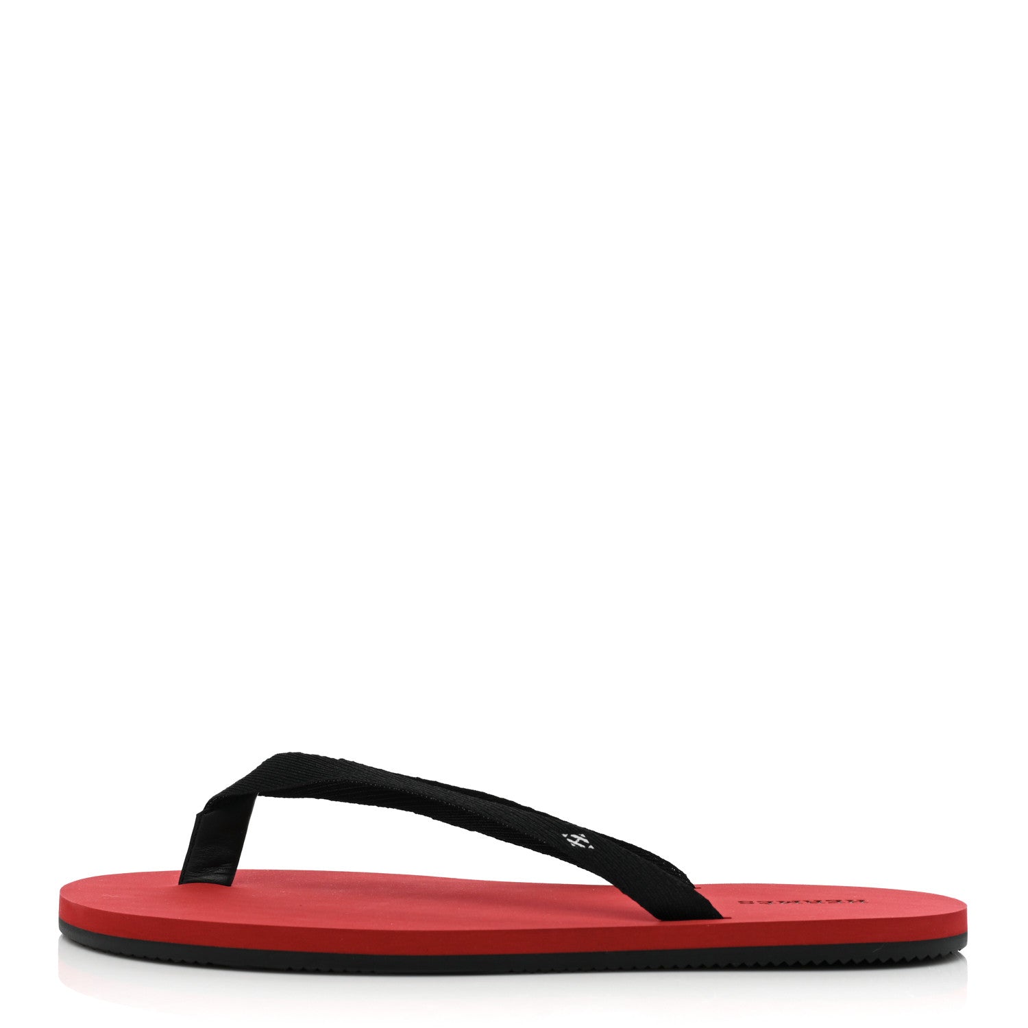 Hermes Canvas Mens Summer Thong Sandals 43 Black Rouge H 1 of 13