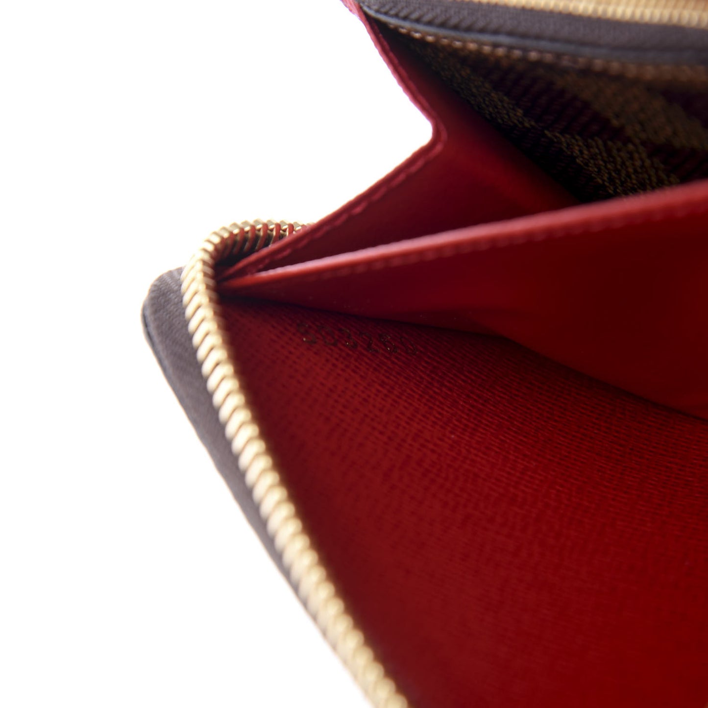 Damier Ebene Clemence Wallet Cherry