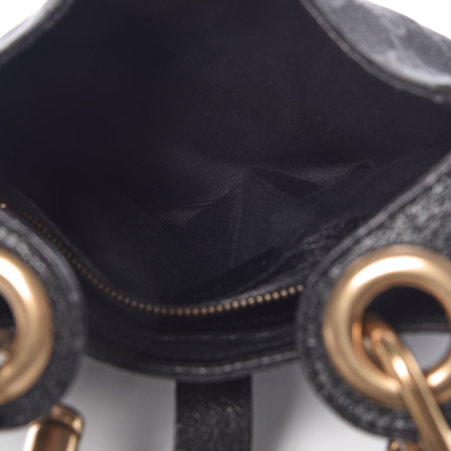 Gucci Monogram Mini Piston Lock Jackie O Hobo Shoulder Bag Black 7 of 14
