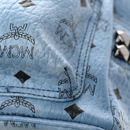 MCM Visetos Side Stud Mini Stark Backpack Blue 27 of 28