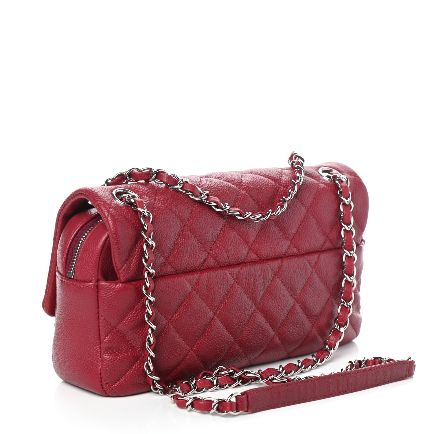 Chanel Caviar Quilted Medium Easy Flap Red 3 of 10