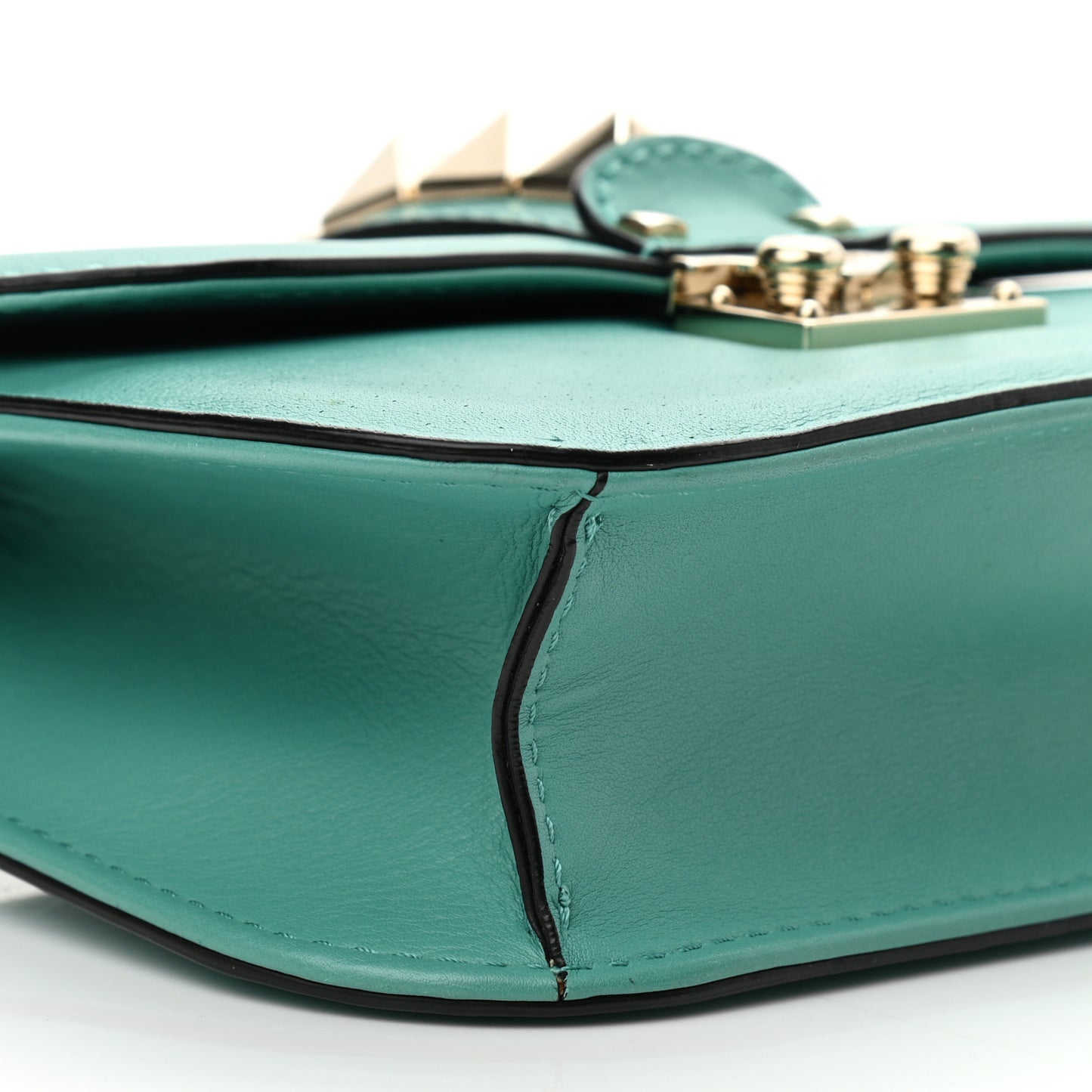 Vitello Small Glam Lock Rockstud Flap Colibri