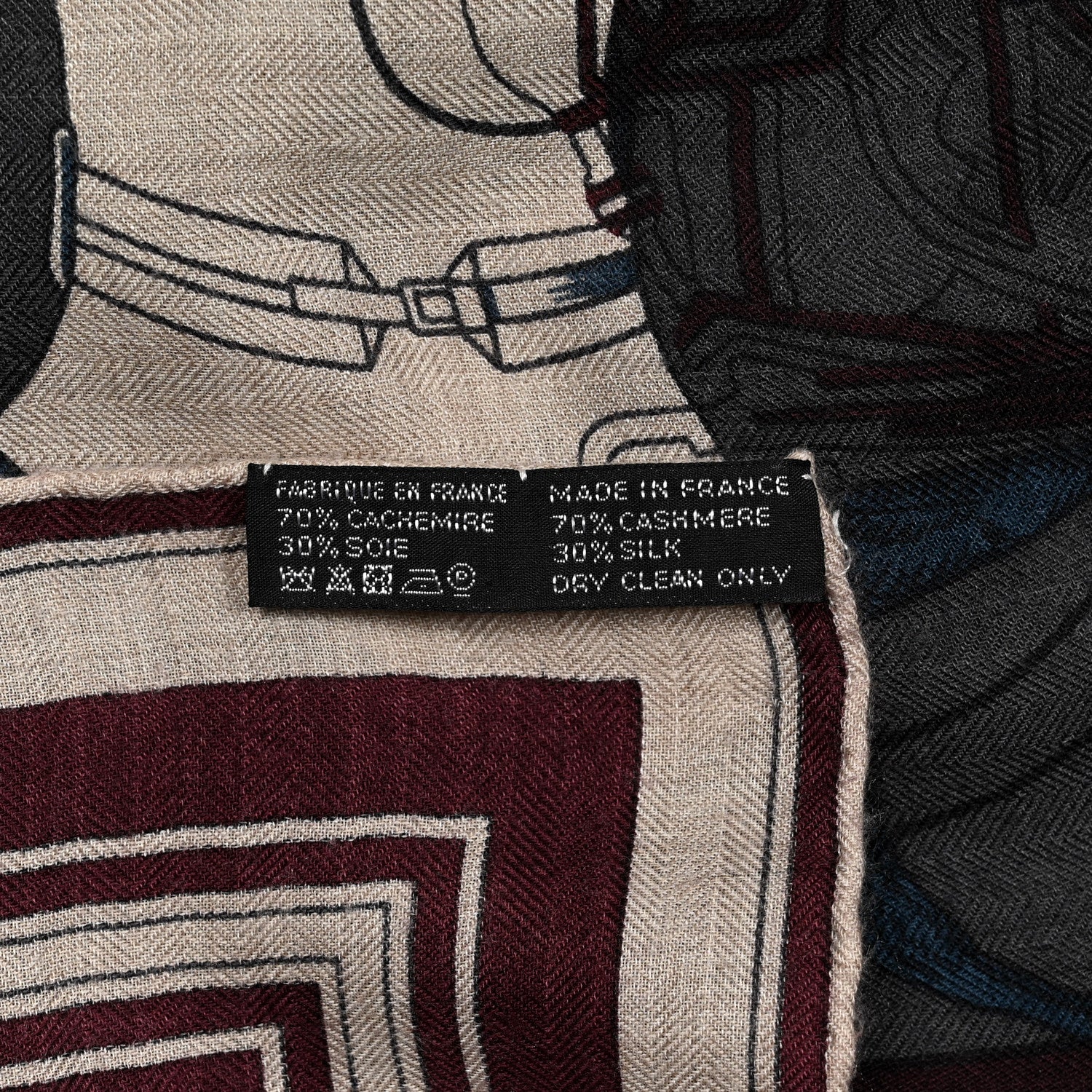 Hermes Cashmere Silk Imprimeur Fou Charabia Shawl 140 5 of 5