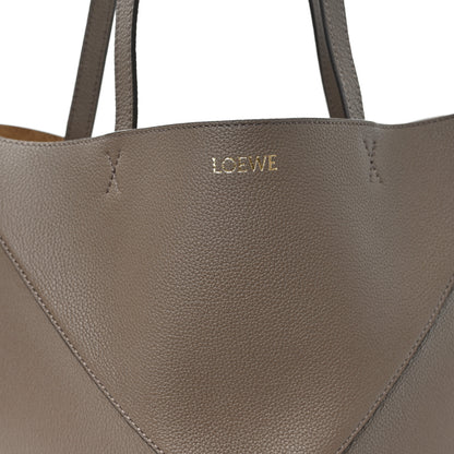Loewe Grained Calfskin Medium Puzzle Fold Tote Taupe 7 of 9