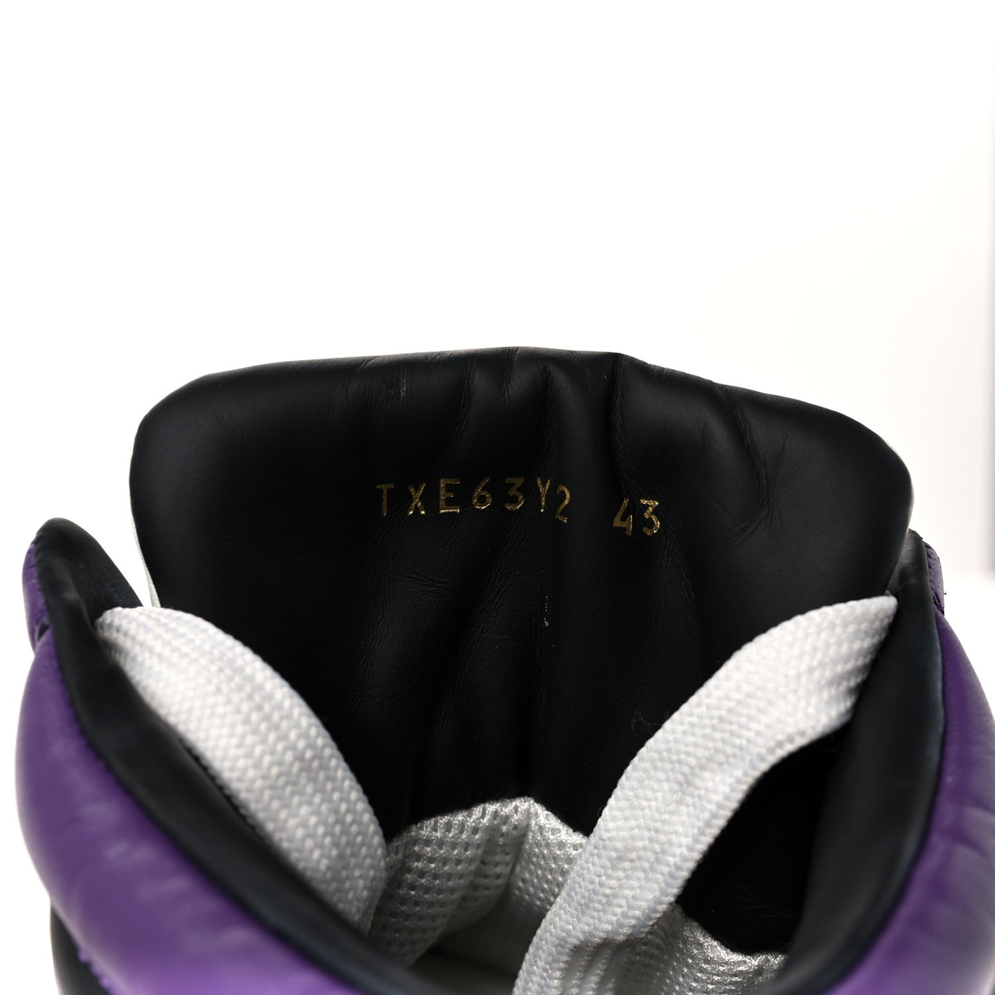 Nappa Mens One Stud High Top Sneakers 43 White Indian Violet Black