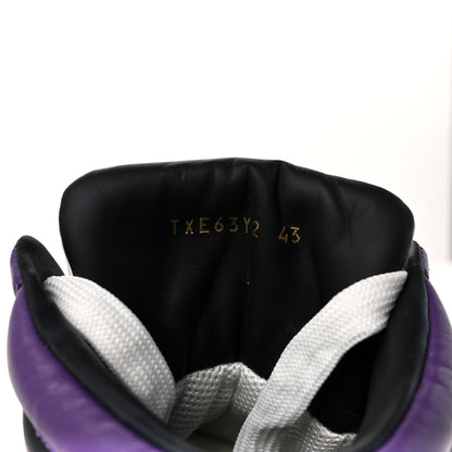 Valentino Garavani Nappa Mens One Stud High Top Sneakers 43 White Indian Violet Black 8 of 8