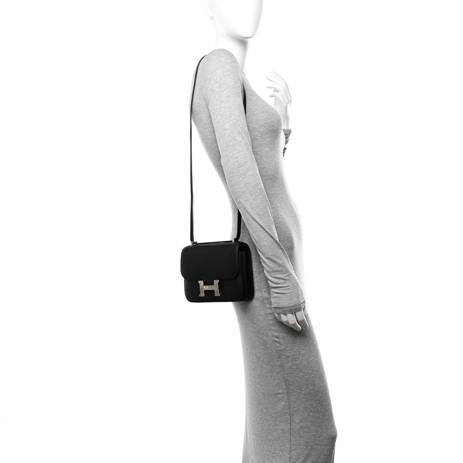 Hermes Veau Monsieur Lizard Constance 18 Black Ombre 2 of 12