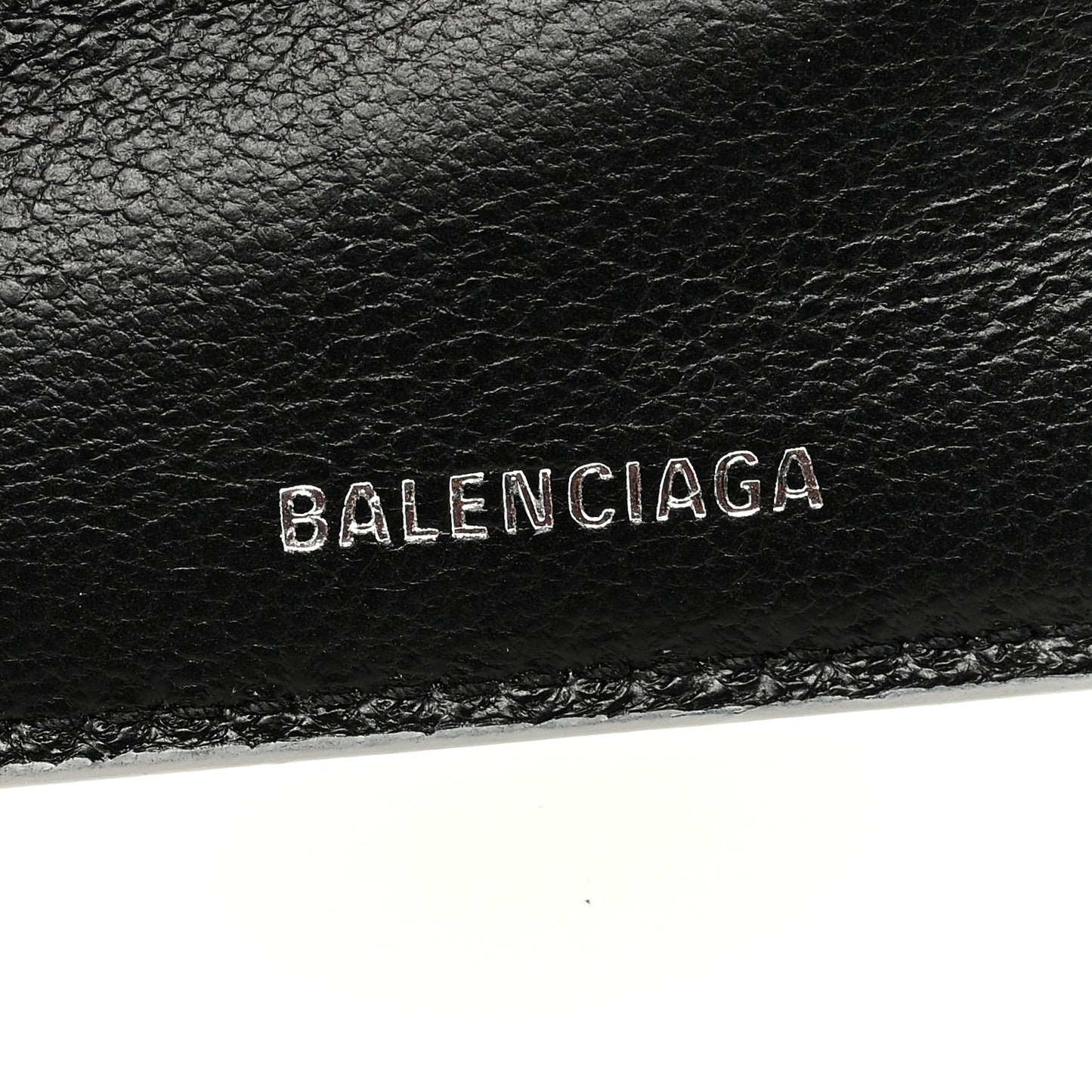 Metallic Calfskin Crocodile Embossed Mini Hourglass Wallet on Chain Silver