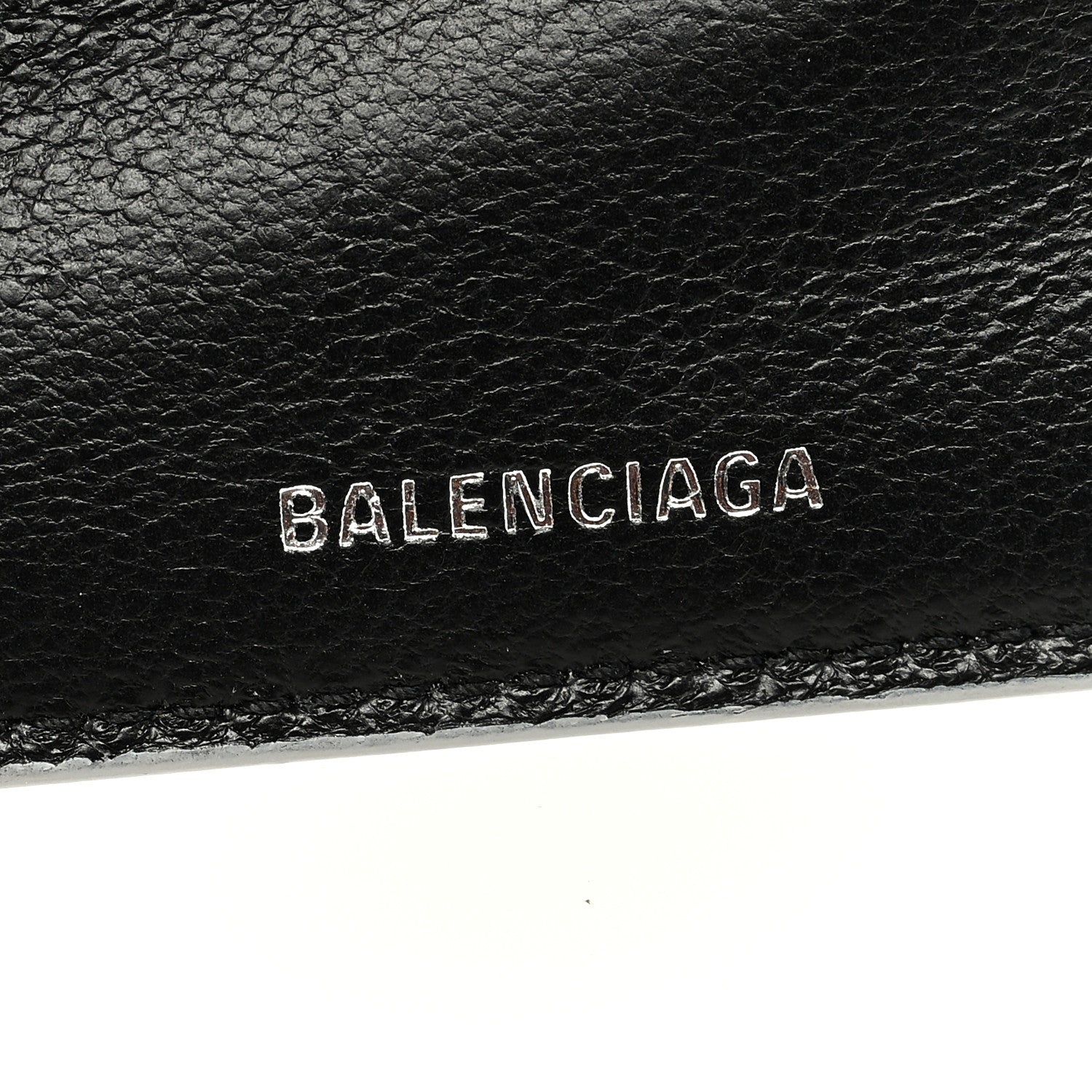 Balenciaga Metallic Calfskin Crocodile Embossed Mini Hourglass Wallet on Chain Silver 6 of 11