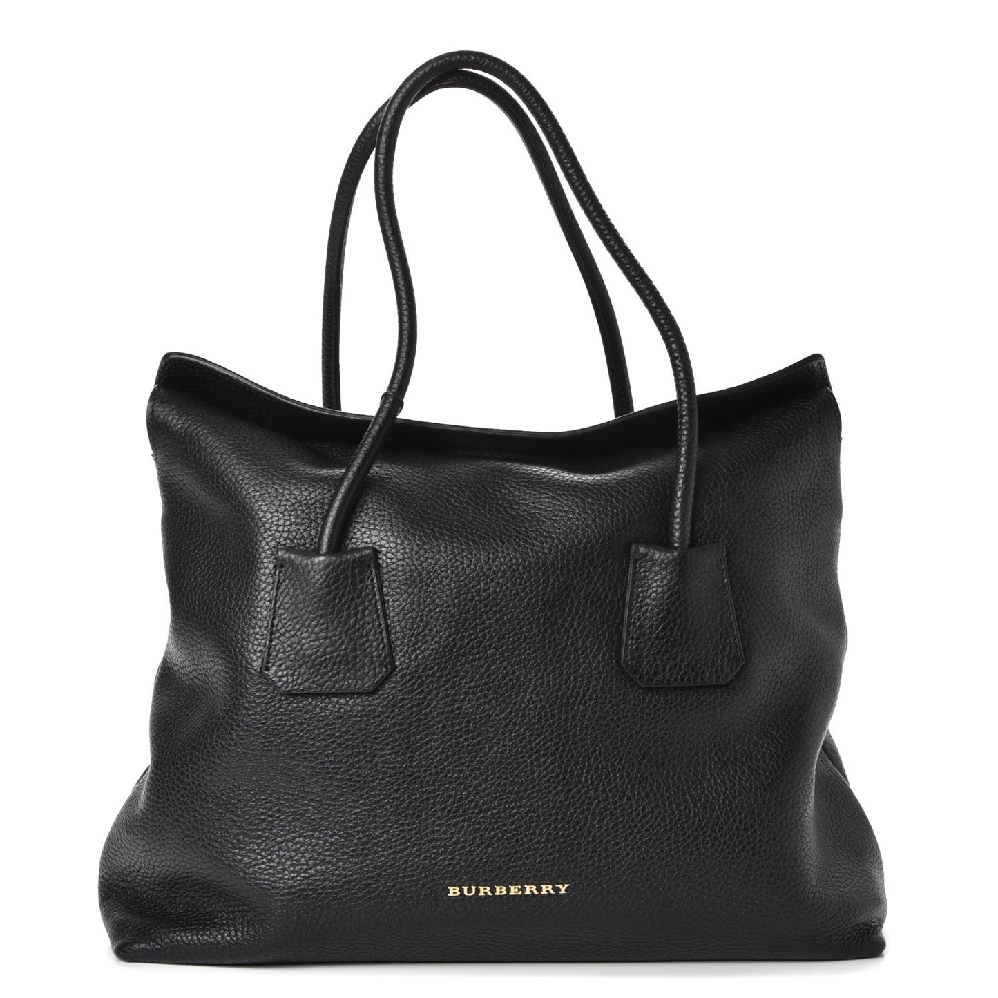 London Grainy Calfskin Medium Baynard Tote Black