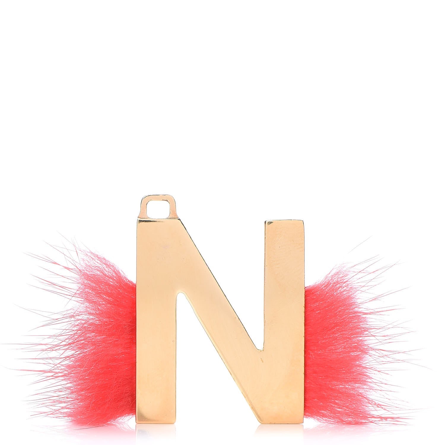 Fendi Mink Fur N ABClick Bag Charm Red 1 of 4