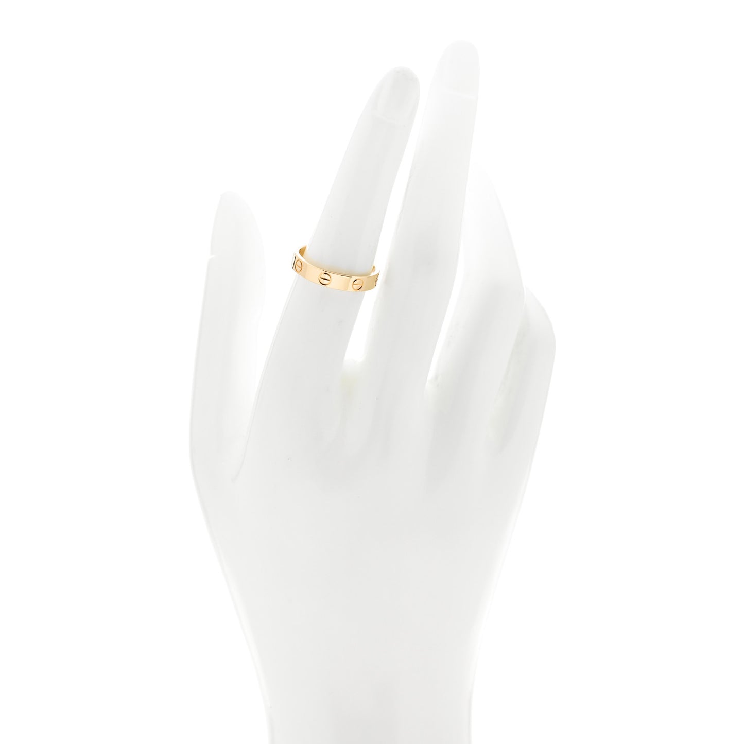 18K Yellow Gold 3.5mm LOVE Wedding Band Ring 54 6.75