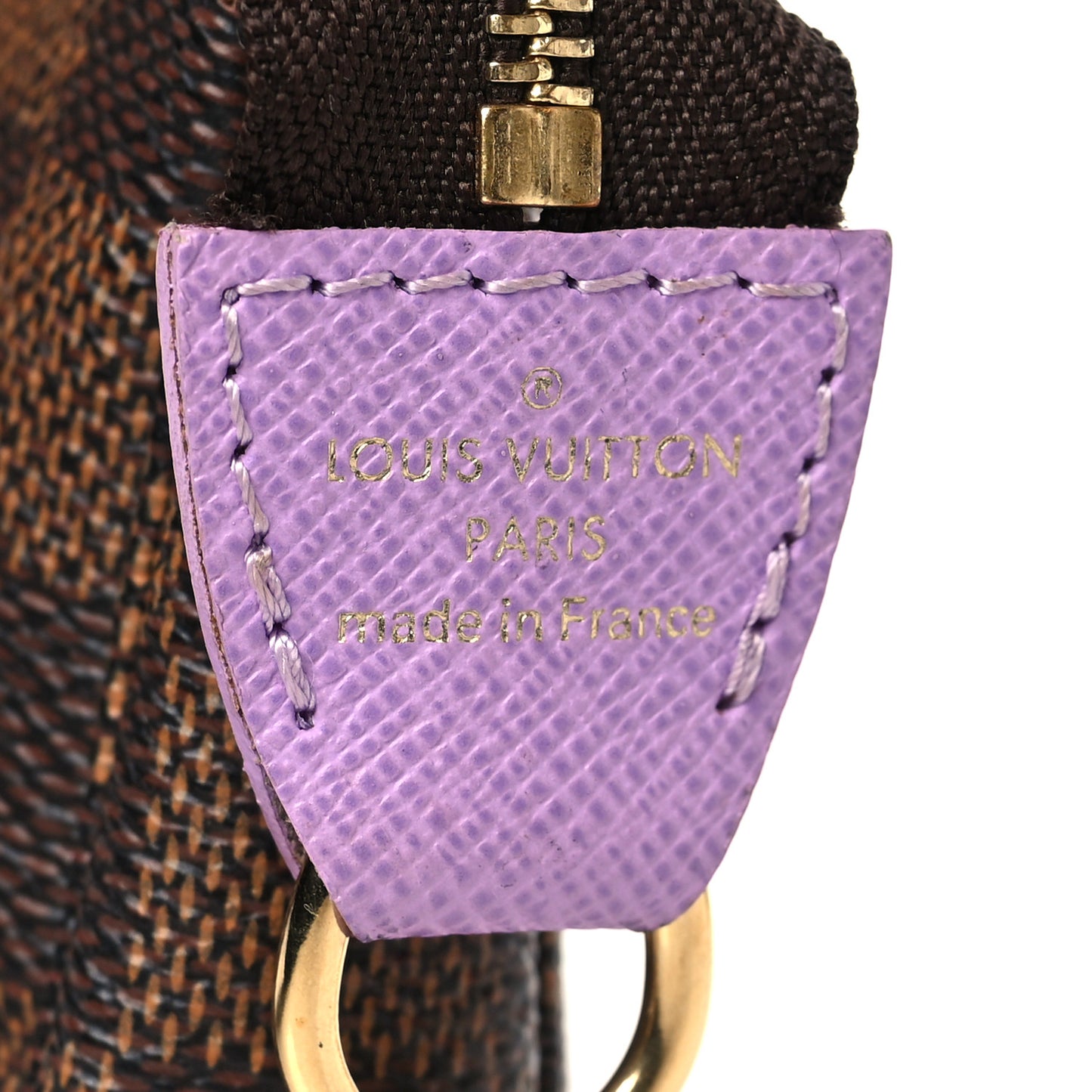 Damier Ebene Illustre Mini Pochette Accessories Violet