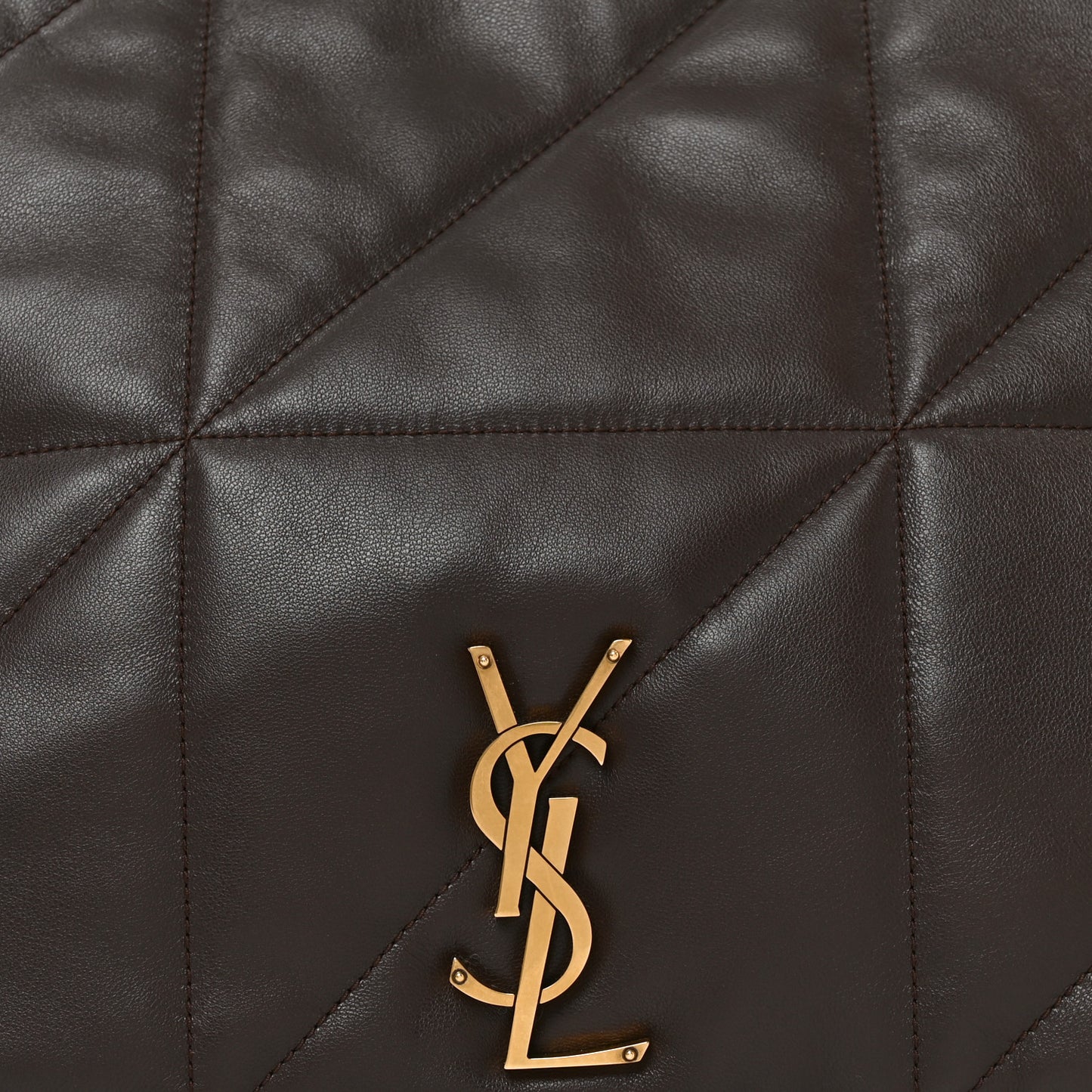 Lambskin Matelasse Monogram Large Jamie 4.3 Dark Sweet Chocolate