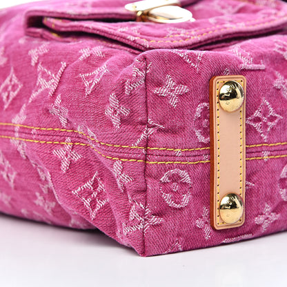 Louis Vuitton Denim Baggy GM Fuchsia 7 of 9
