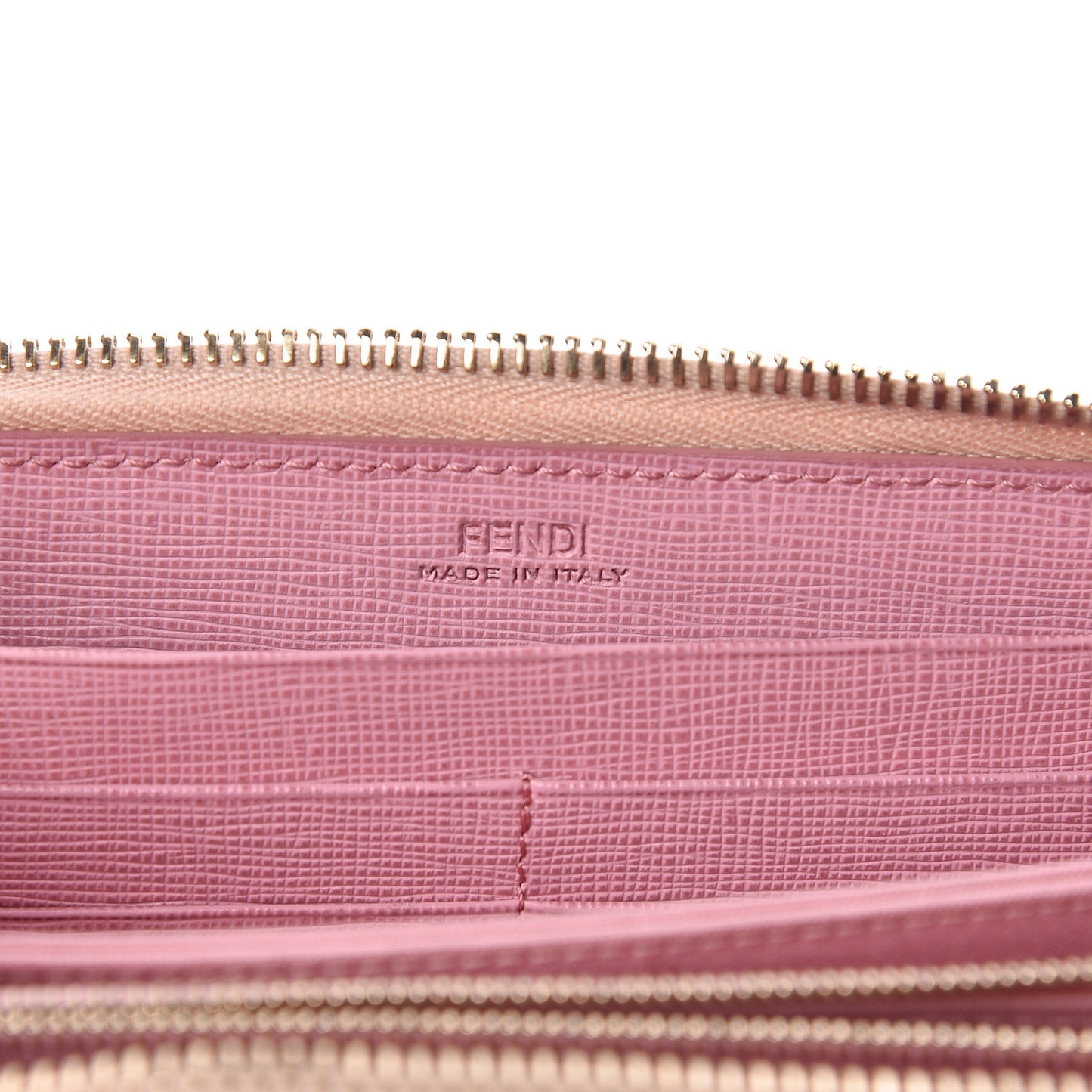 Vitello Elite QuTweet Studded Zip Around Wallet Pink