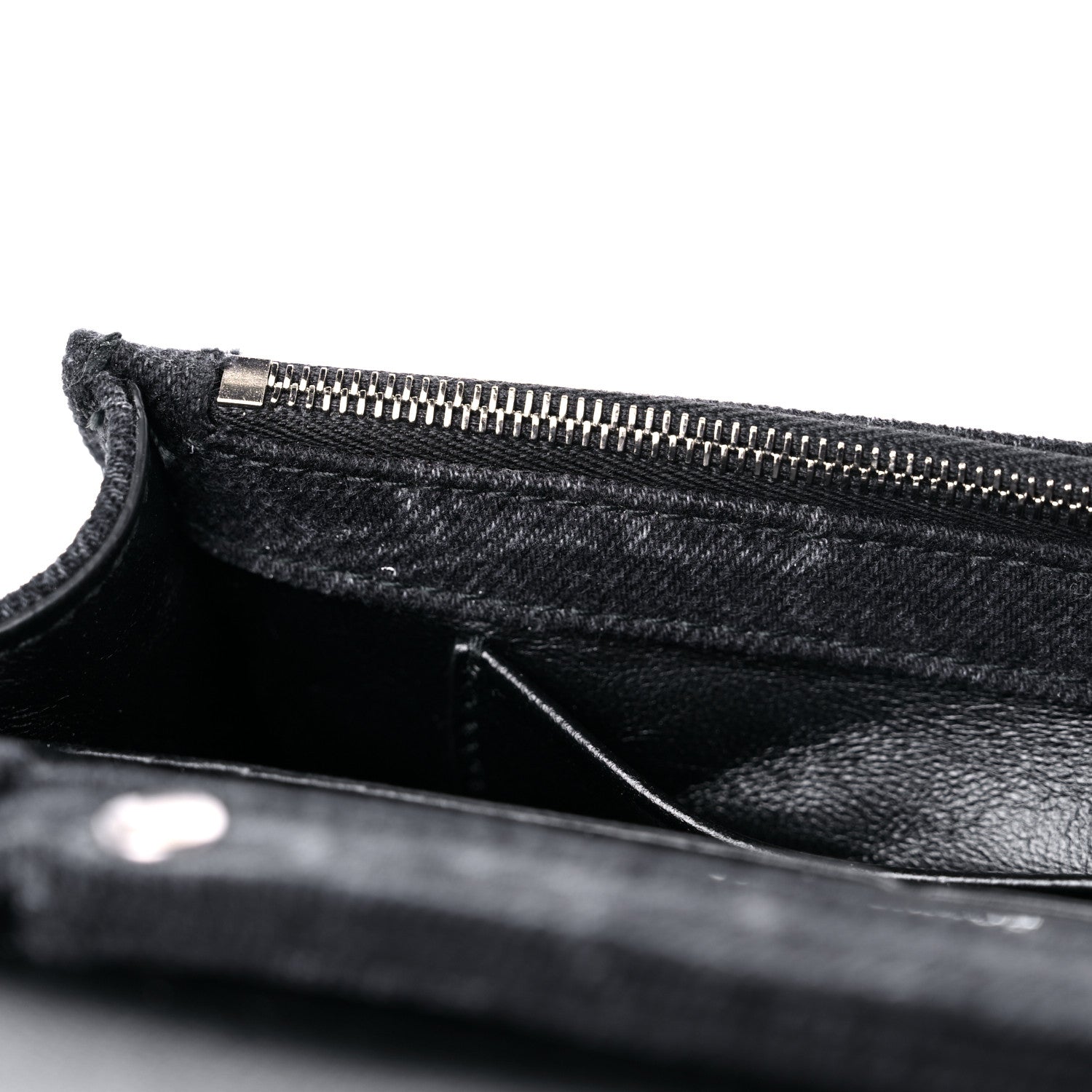 Balenciaga Denim BB Monogram Hourglass Chain Bag Black 8 of 9